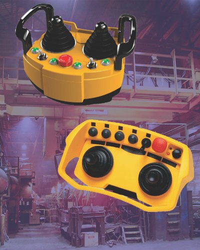 Yellow industrial remote controls
